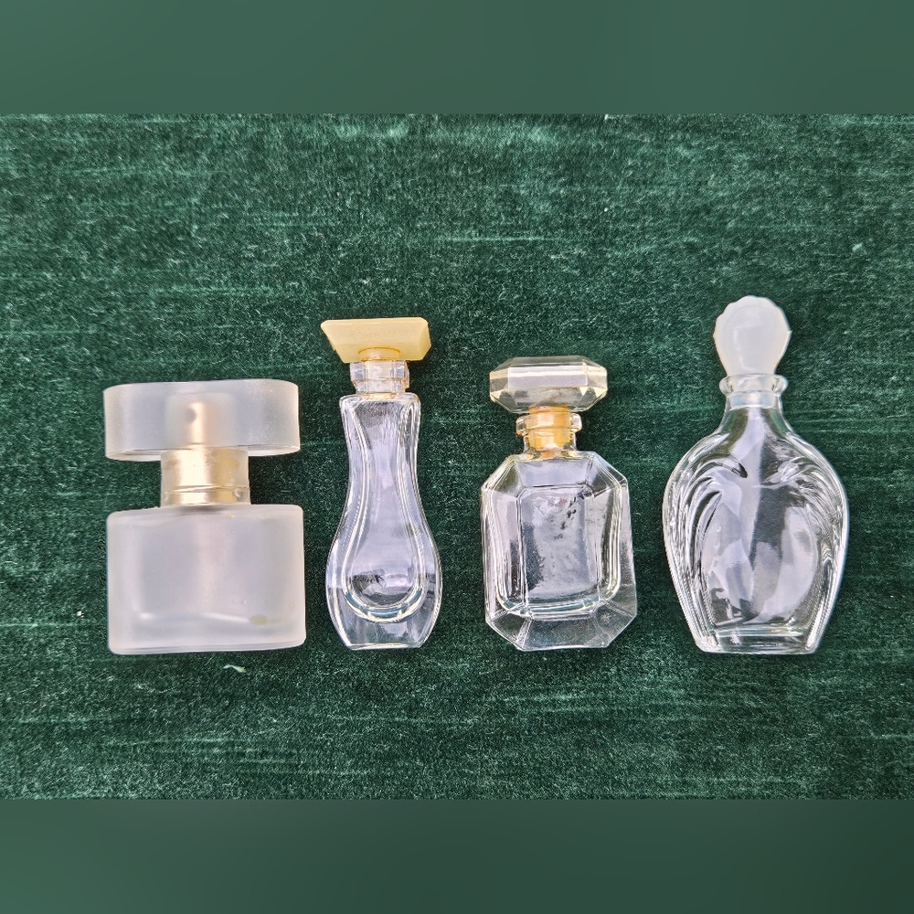 Eight Elegant Glass Perfume Bottle Collection Mini Vintage Bottles Miniatures - Picture 5 of 14
